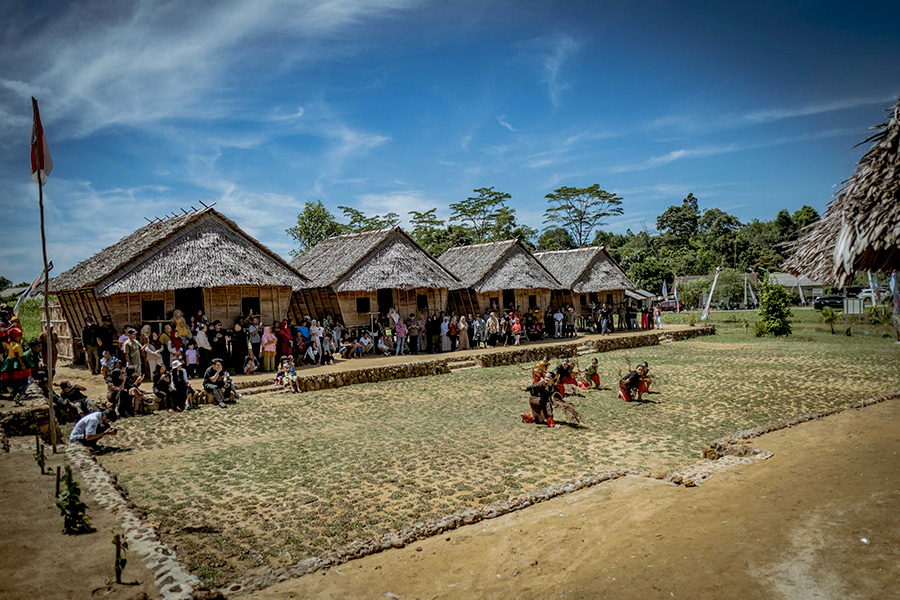 Ritual nujuh jerami berlangsung di kawasan Kampong Adat Gebong Memarong di Dusun Air Abik. Foto: Nopri Ismi/Mongabay Indonesia